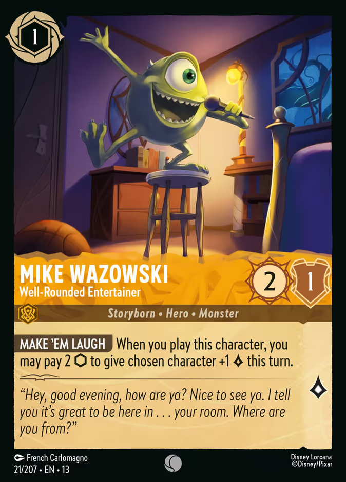 Mike Wazowski - Well-Rounded Entertainer (021/207 - Attack of the Vine!) Common