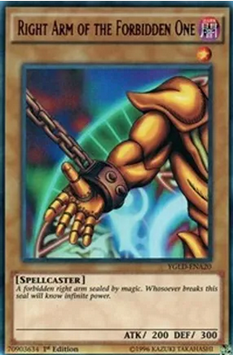 Right Arm of the Forbidden One (YGLD-ENA20) Ultra Rare 1st Ed. Moderate Play