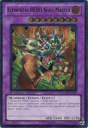 Elemental HERO Nova Master (GENF-EN093) Ultimate Rare - Light Play 1st Edition