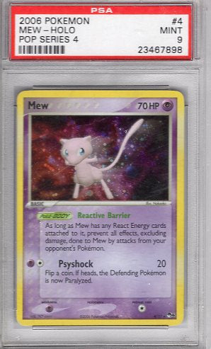 Mew - 004/017 (POP) Rare - Near Mint (Graded - PSA 9)