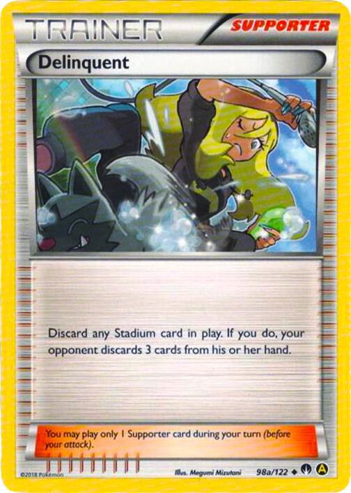 Delinquent - 098a/122 (BKP) Alternate Art Promo - Moderate Play Holofoil