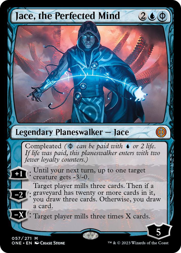 Jace, the Perfected Mind (ONE-M-FOIL) Damaged