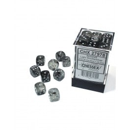 CHX27978: Borealis - 12mm D6 Light Smoke/Silver (Luminary) (36)