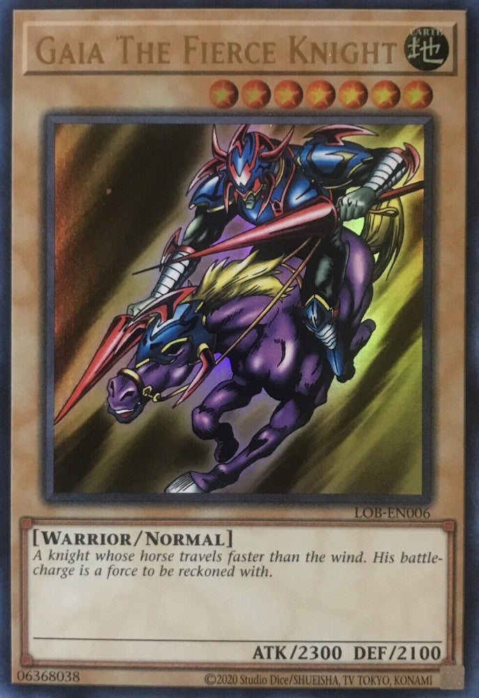 Gaia The Fierce Knight (LOB-EN006 (c) 2020 25th Anniversary) Ultra Rare - Near Mint Unlimited