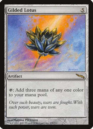 Gilded Lotus (MRD-R-FOIL) Moderate Play