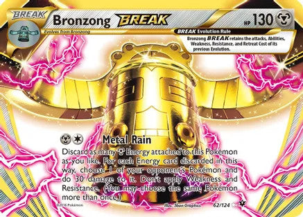 Bronzong BREAK - 62/124 (FCO) Rare BREAK - Near Mint Holofoil