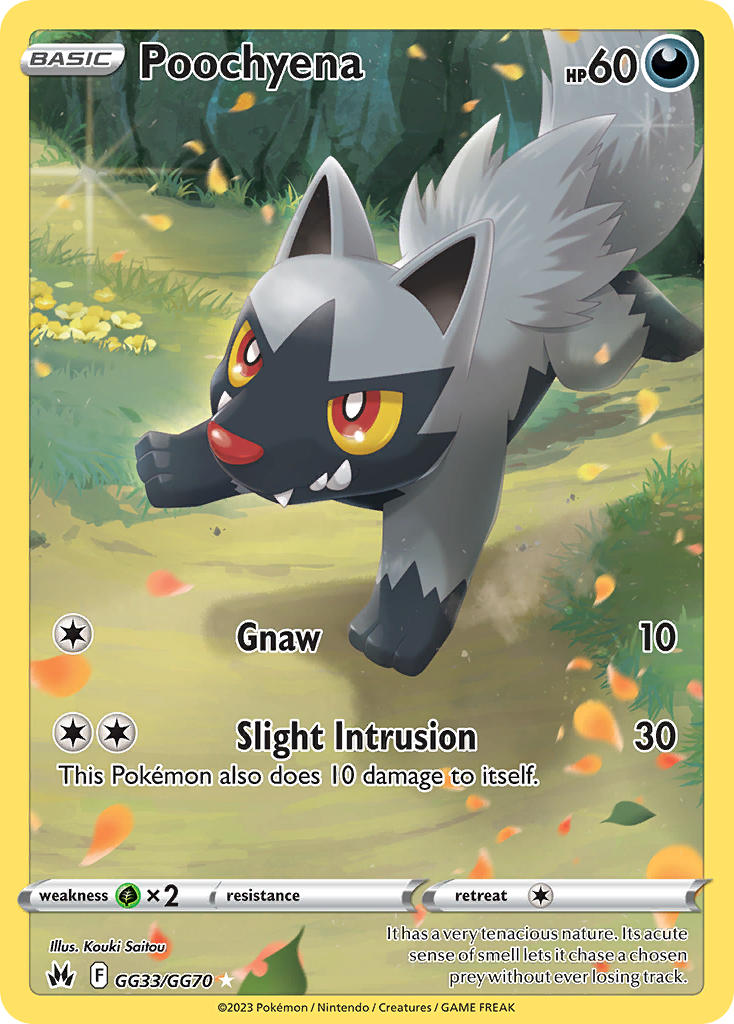 Poochyena - GG33/GG70 (CRZ:GG) Holo Rare - Near Mint Holofoil
