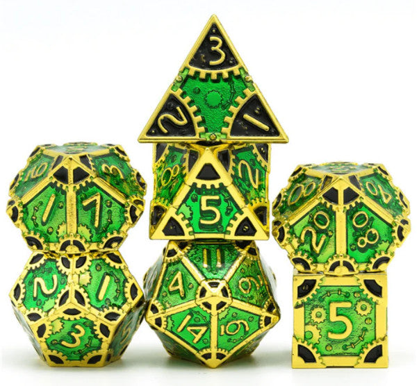 SteamPunk Wild Ivy RPG Metal Dice Set