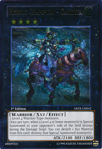 Heroic Champion - Gandiva (UTR) (ABYR-EN042) Ultimate Rare - Near Mint 1st Edition