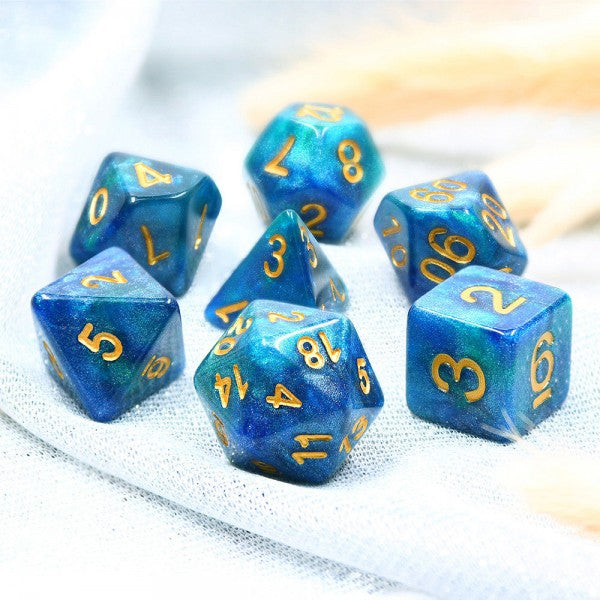 HDGL-05: Galaxy - Blue/Green Poly Set (7)