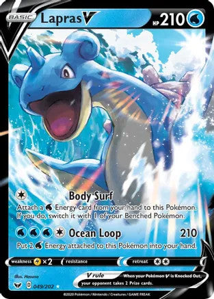 Lapras V - 049/202 (SWSH01) Ultra Rare - Near Mint Holofoil