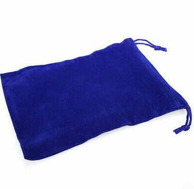 CHX02396: Blue Velour Dice Pouch (large)