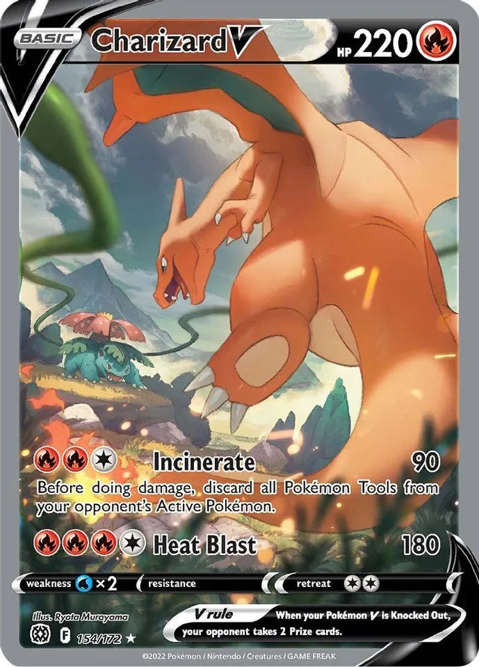 Charizard V (Alternate Full Art) - 154/172 (SWSH09) Ultra Rare - Near Mint Holofoil