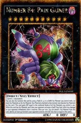 Number 84: Pain Gainer (PGL3-EN010) Gold Secret Rare 1st Edition