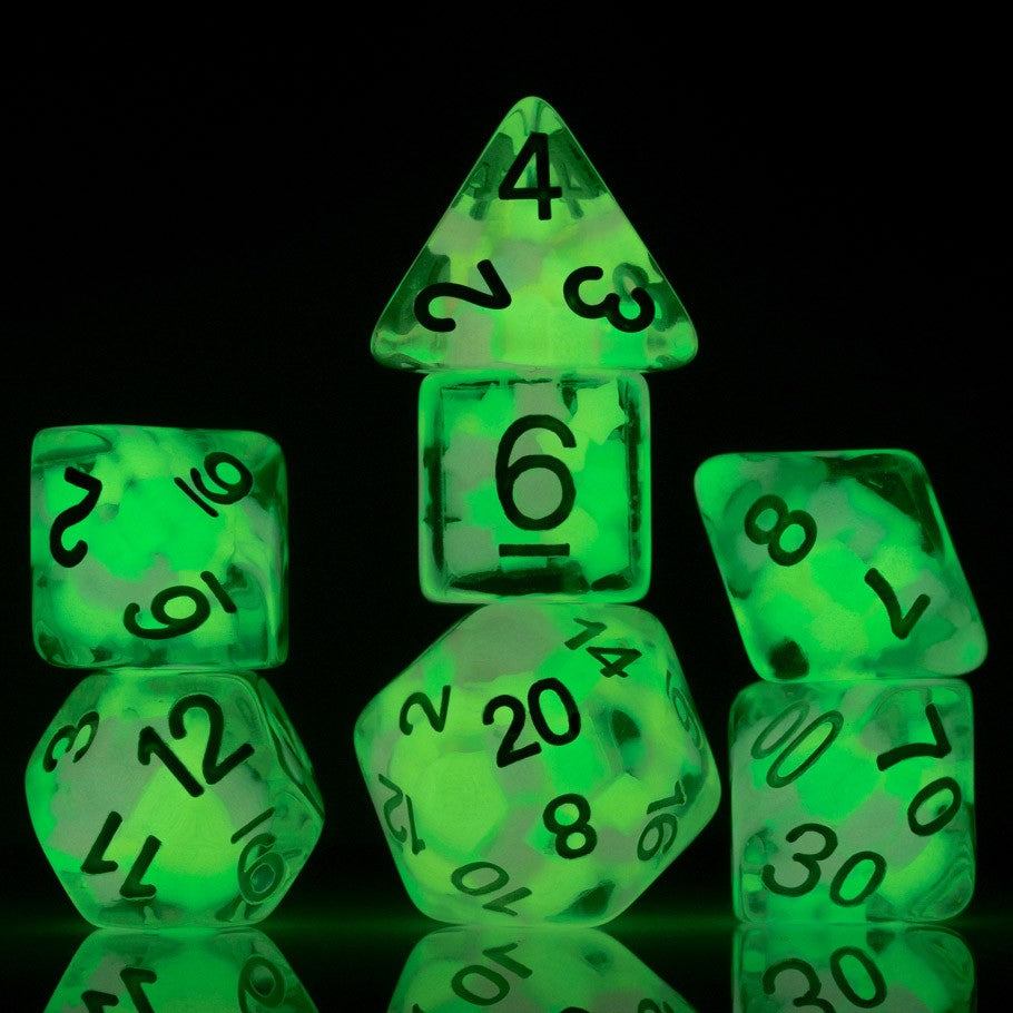 Sirius Dice: Glowworm - Melon Ball (7-Poly Set)