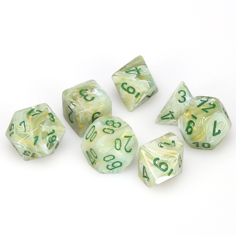 CHX27409: Marble - Poly Set Green w/dark green (7)