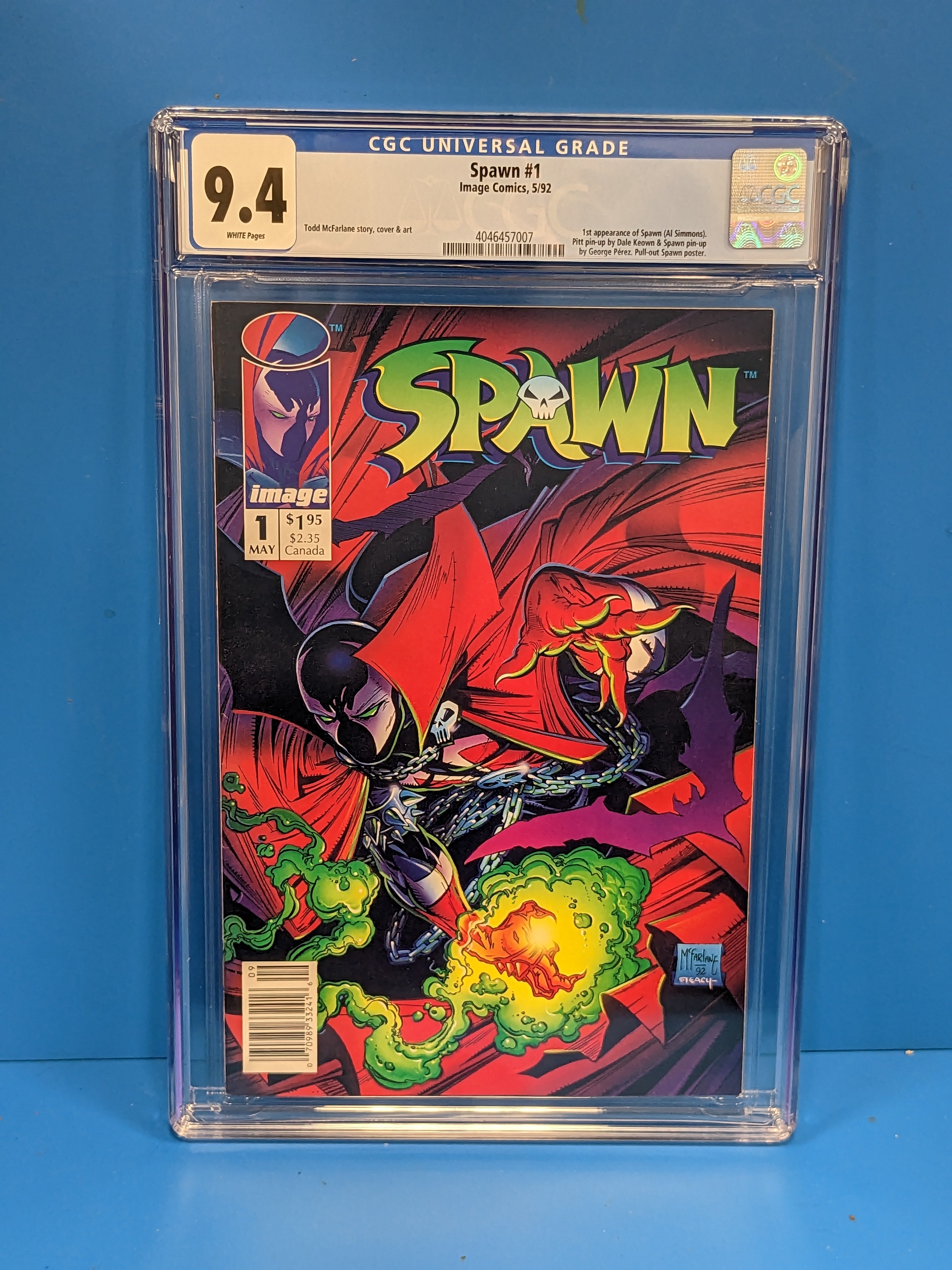 Spawn (1992 Series) #1 (CGC 9.4) 1st Spawn (Newsstand Edition)