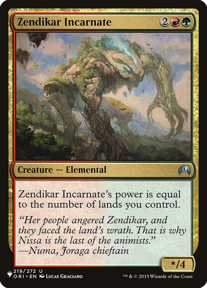 Zendikar Incarnate (ORI-U-LIST)
