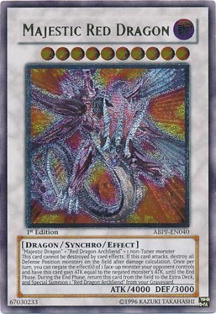 Majestic Red Dragon (UTR) (ABPF-EN040) Ultimate Rare - Near Mint 1st Edition
