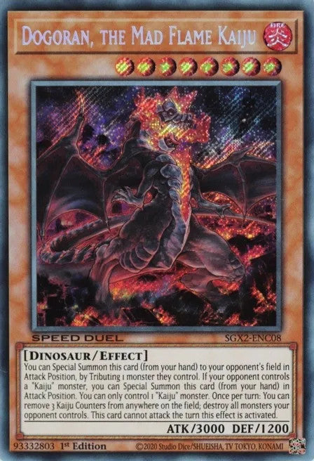 Dogoran, the Mad Flame Kaiju (SGX2-ENC08) Secret Rare - Speed Duel