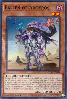 Fallen of Argyros (CYAC-EN009) Common - Near Mint 1st Edition