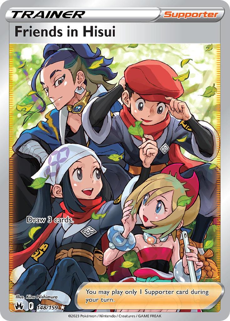 Friends in Hisui (Full Art) - 148/159 (CRZ) Ultra Rare - Near Mint Holofoil