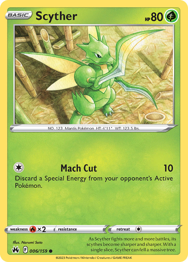 Scyther - 006/159 (CRZ) Common - Near Mint