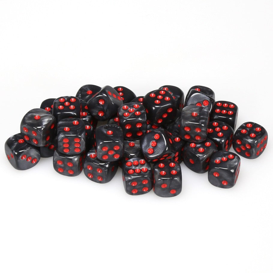 CHX27878: Velvet - 12mm D6 Black w/red (36)