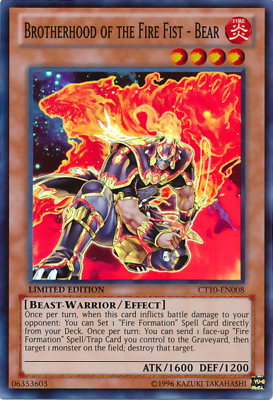 Brotherhood of the Fire Fist - Bear (CT10-EN008) Limited Edition