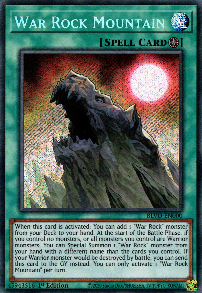 War Rock Mountain (BLVO-EN000) Secret Rare - Near Mint 1st Edition