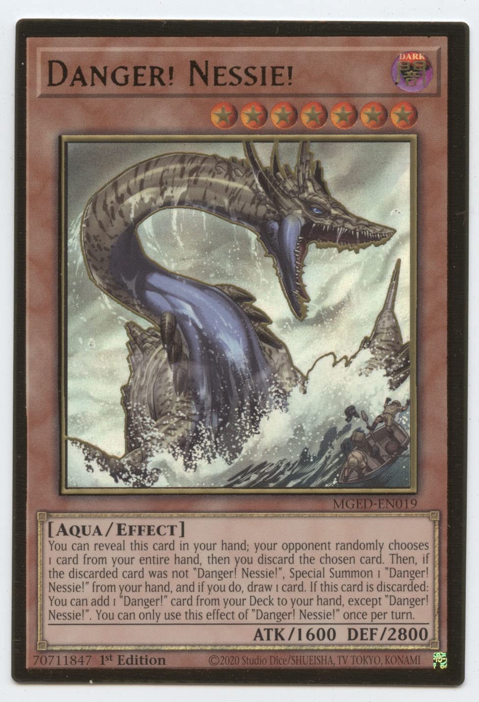 Danger! Nessie! (MGED-EN019) Premium Gold Rare 1st Edition
