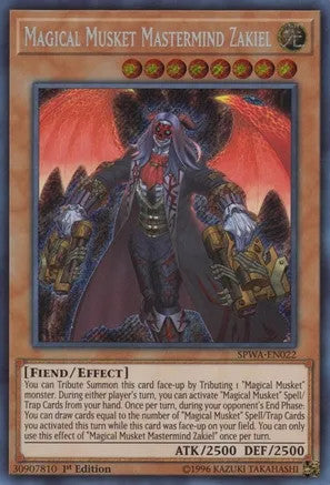 Magical Musket Mastermind Zakiel (SPWA-EN022) Secret Rare 1st Edition