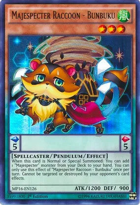 Majespecter Raccoon - Bunbuku (MP16-EN126)