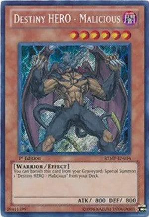 Destiny Hero - Malicious (RYMP-EN034) Secret Rare - Light Play 1st Edition