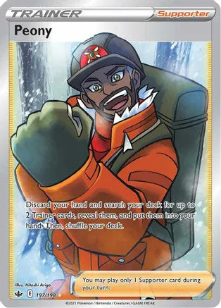 Peony (Full Art) - 197/198 (SWSH06) Ultra Rare - Near Mint Holofoil