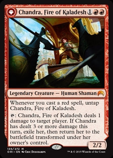 Chandra, Fire of Kaladesh/Chandra, Roaring Flame (ORI-M)