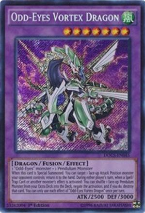 Odd-Eyes Vortex Dragon (DOCS-EN045) Secret Rare - 1st Edition Near Mint