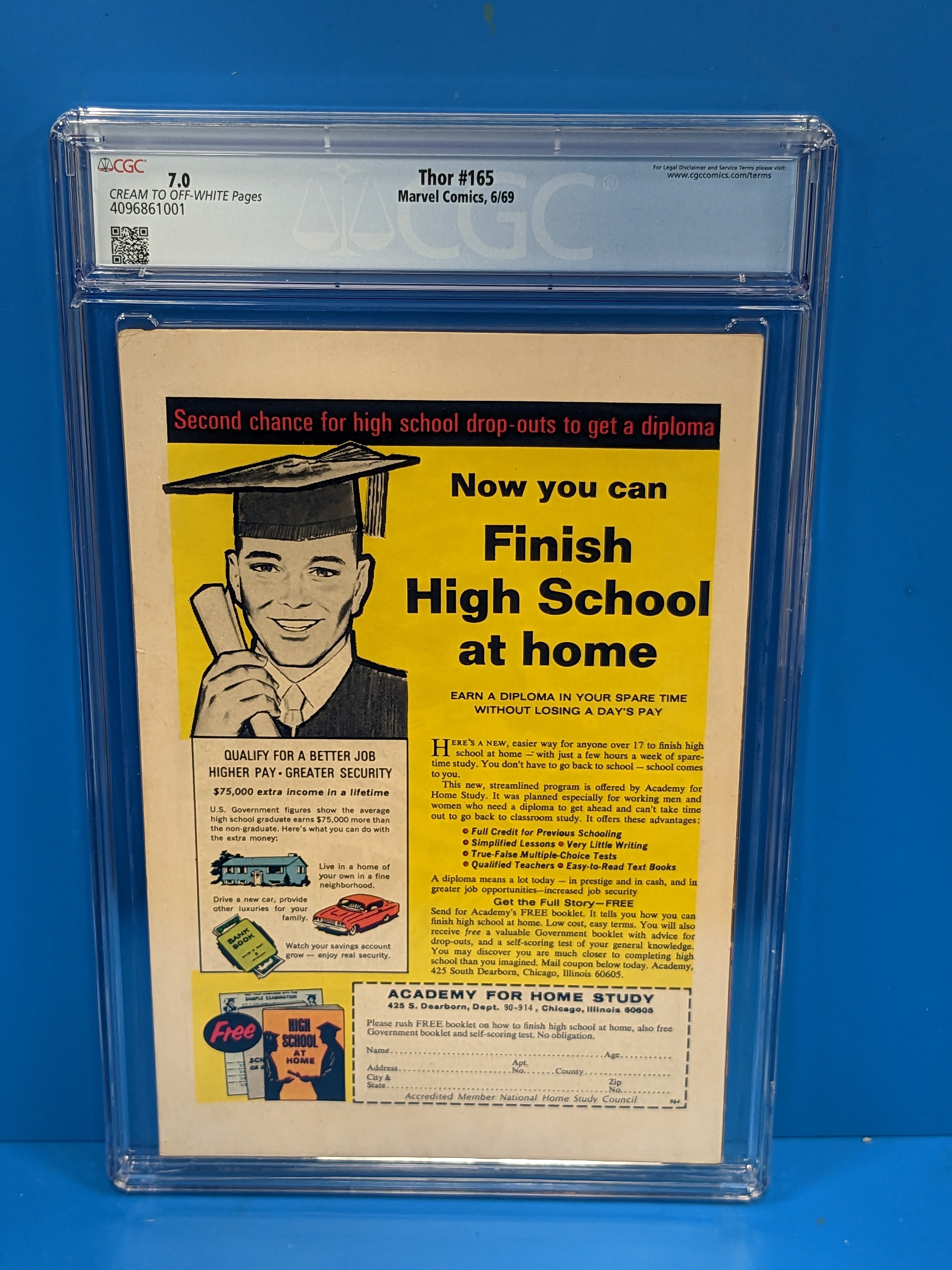 Thor (1966 Series) #165 (CGC 7.0) 1st Full Appearance of HIM (Adam Warlock)