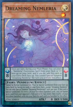 Dreaming Nemleria (CYAC-EN015) Super Rare - Near Mint 1st Edition