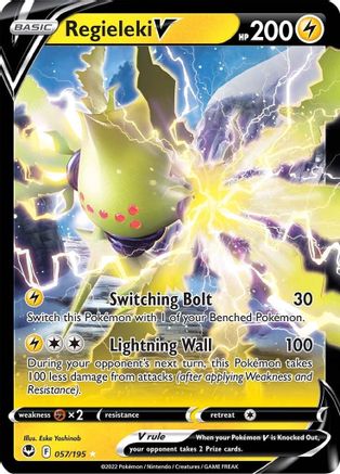Regieleki V - 057/195 (SWSH12) Ultra Rare - Near Mint Holofoil