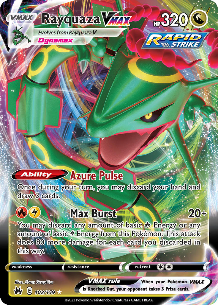 Rayquaza VMAX - 102/159 (CRZ) Ultra Rare - Near Mint Holofoil
