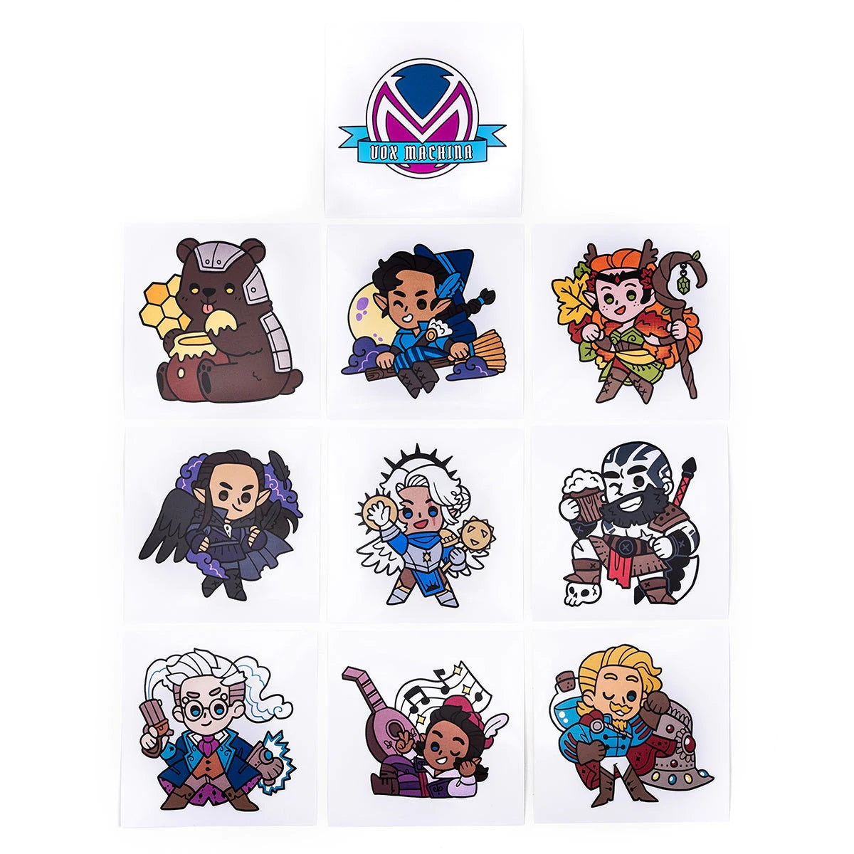 Critical Role: Vox Machina Chibi Vinyl Decals Set 10-Pack (OOP)