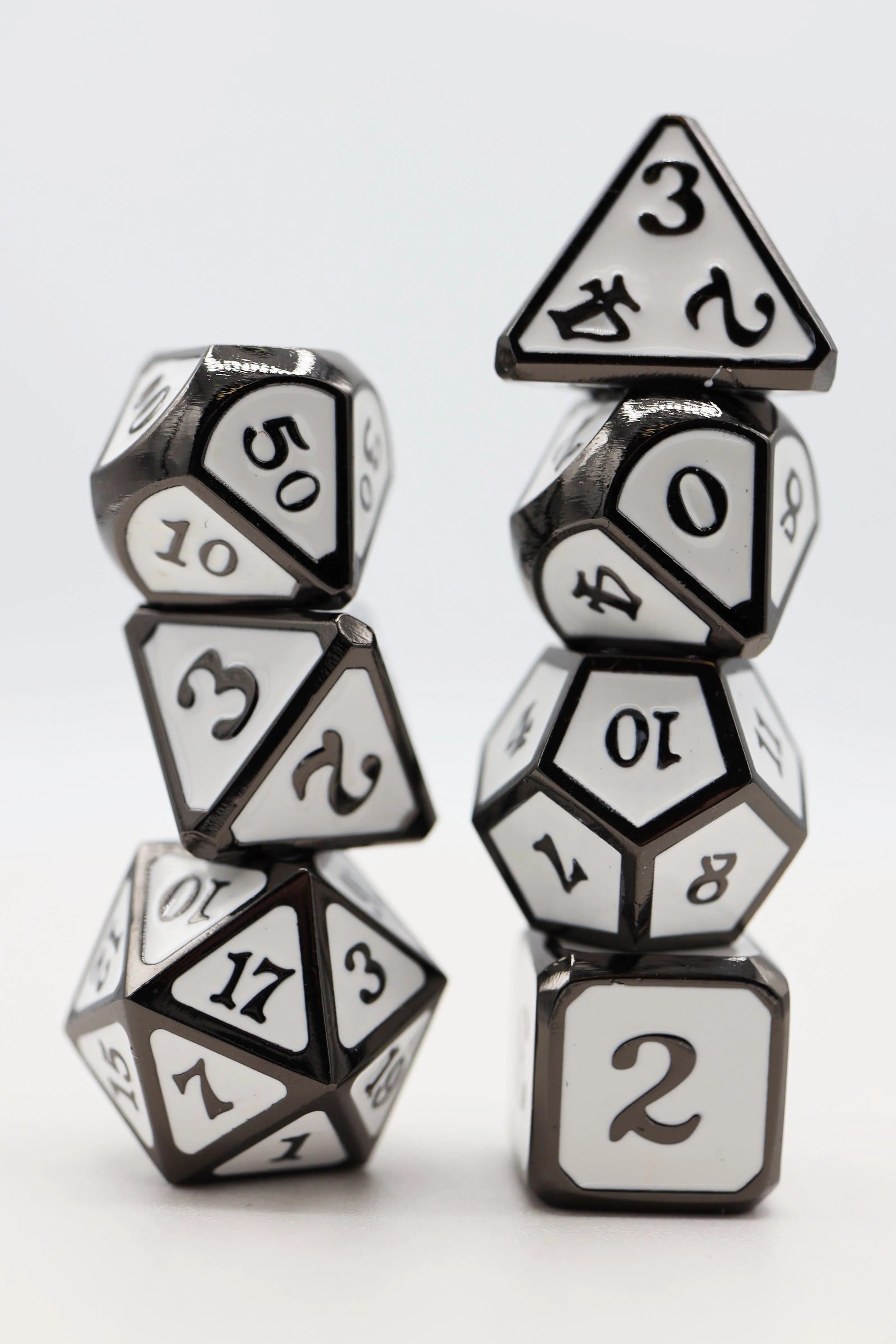 Snow and Ashes RPG Metal Dice Set
