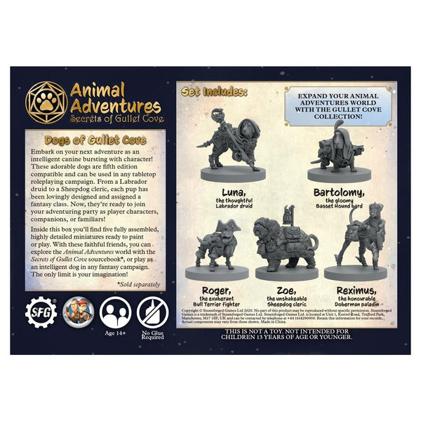 Animal Adventures RPG: Secrets of Gullet Cove - Dogs of Gullets Cove Miniatures