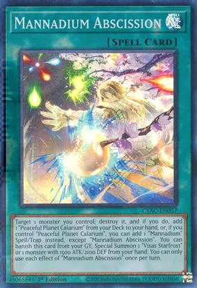Mannadium Abscission (CYAC-EN057) Super Rare - Near Mint 1st Edition