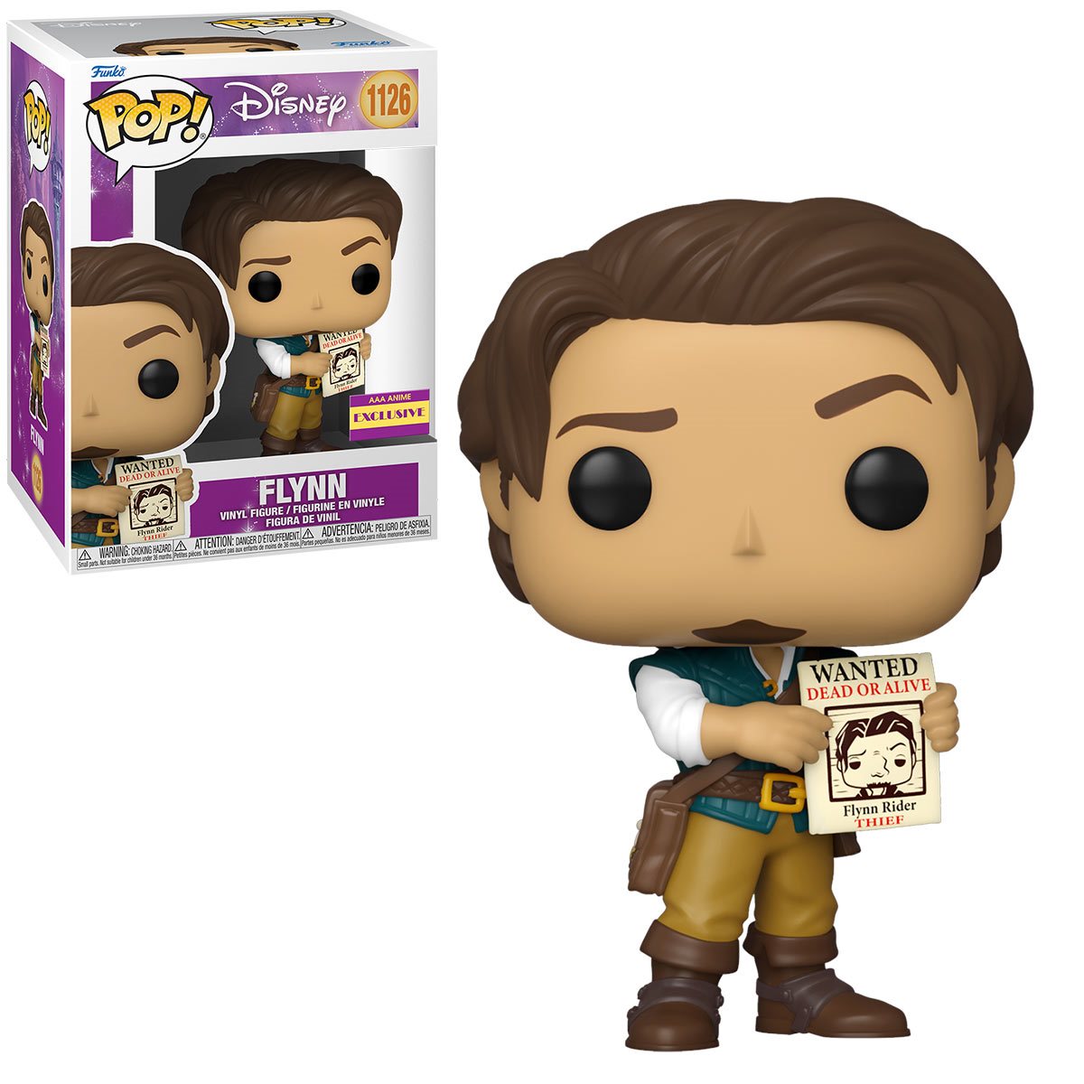 POP Figure: Disney #1126 - Tangled: Flynn w/ Wanted Poster (AAA)