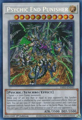 Psychic End Punisher (DIFO-EN043) Secret Rare - 1st Edition Near Mint