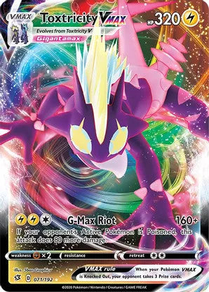 Toxtricity VMAX - 071/192 (SWSH02) Ultra Rare - Near Mint Holofoil