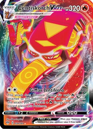 Centiskorch VMAX - 034/189 (SWSH03) Ultra Rare - Near Mint Holofoil