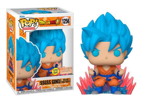 POP Figure: Dragonball Super #1256 - SSGSS Goku (Kaio-Ken Times Twenty) Box Lunch (Glow in the Dark)
